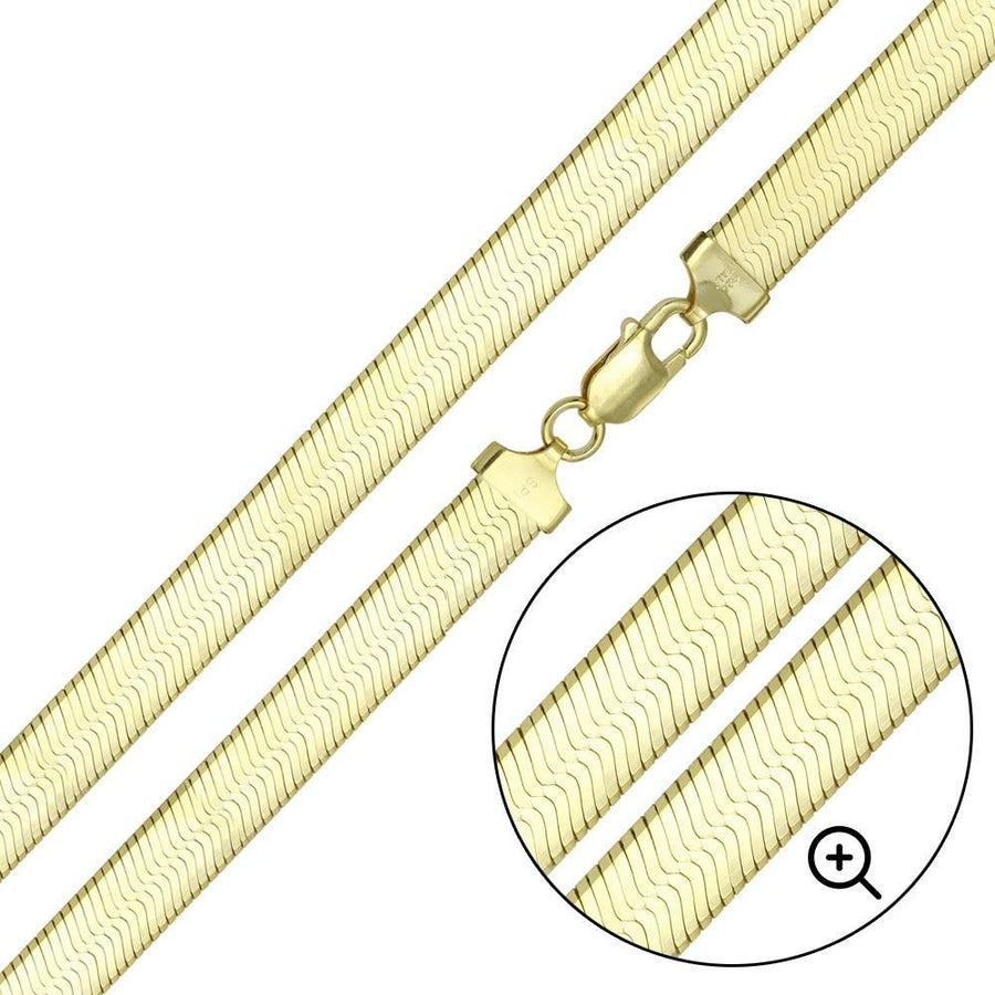 Cadena Espiga de 4,5 mm en Plata 925 – Textura con brillo