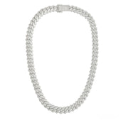 Cadena Miami Cubana con Circonitas en Plata 925 – Presencia audaz