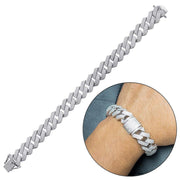 Cadena Miami Cubana con Circonitas en Plata 925 – Presencia audaz