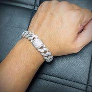 Cadena Miami Cubana con Circonitas en Plata 925 – Presencia audaz