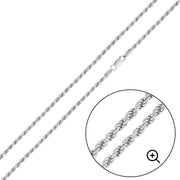 Cadena Rope de 2 mm en Plata 925 – Diseño trenzado