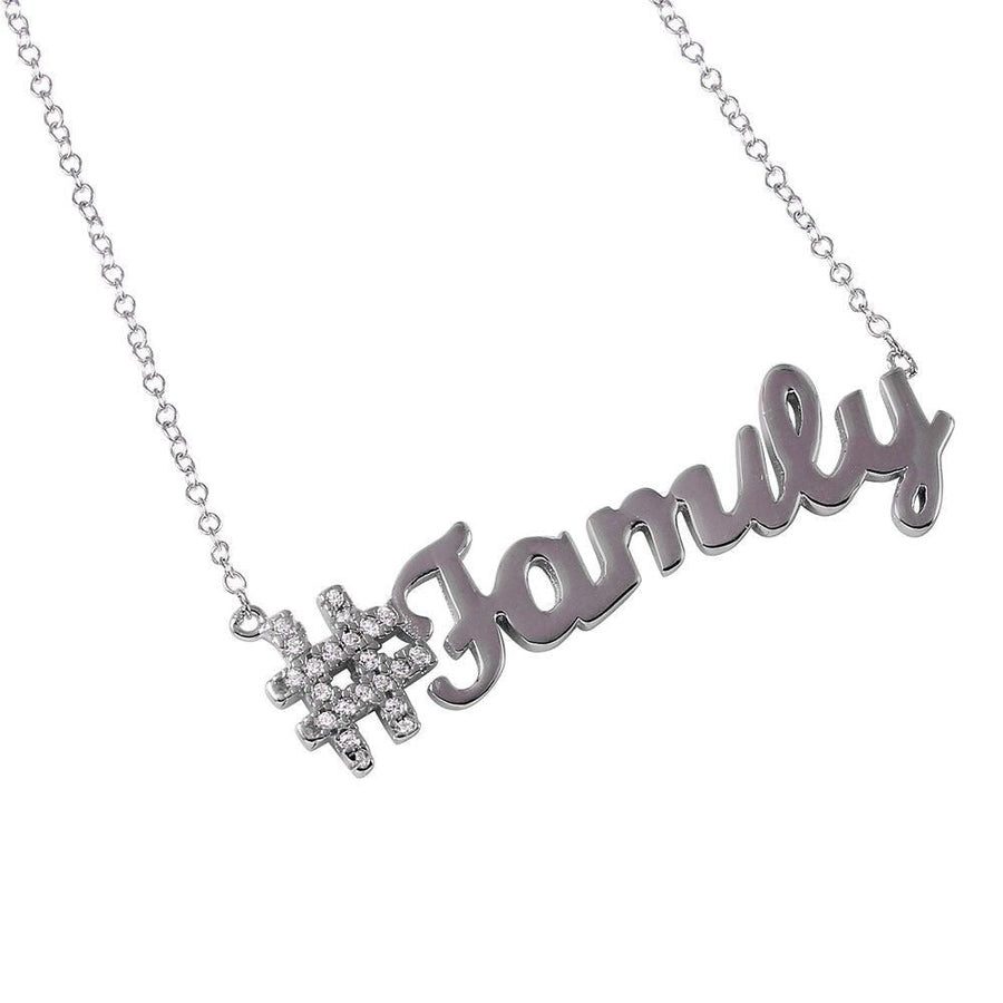Collar Hashtag Family en Plata 925 – Conexión familiar