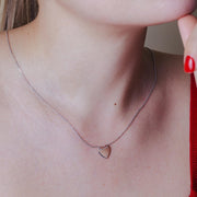 Collar Corazón Personalizable con Circonita en Plata 925 – Grabado especial