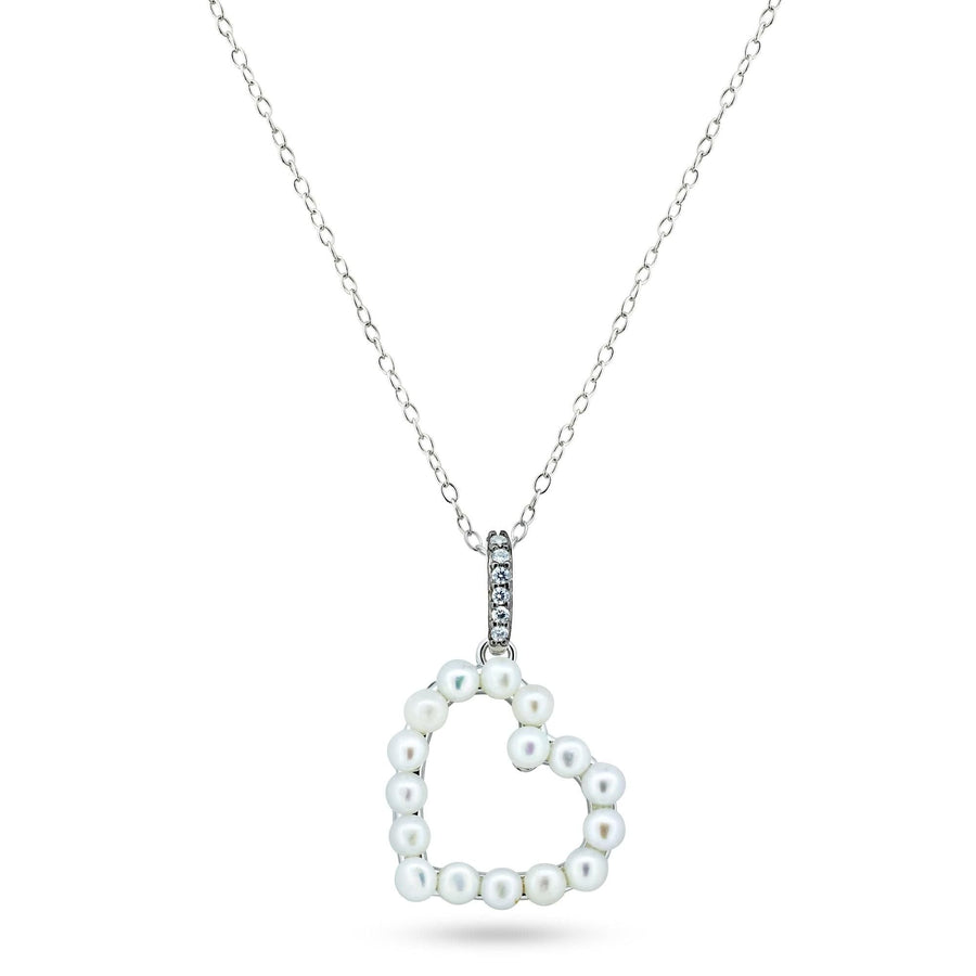 Collar Corazón con Perla en Plata 925 – Delicadeza atemporal