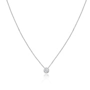 Collar Solitario con Circonita Redonda en Plata 925 – Elegancia clásica