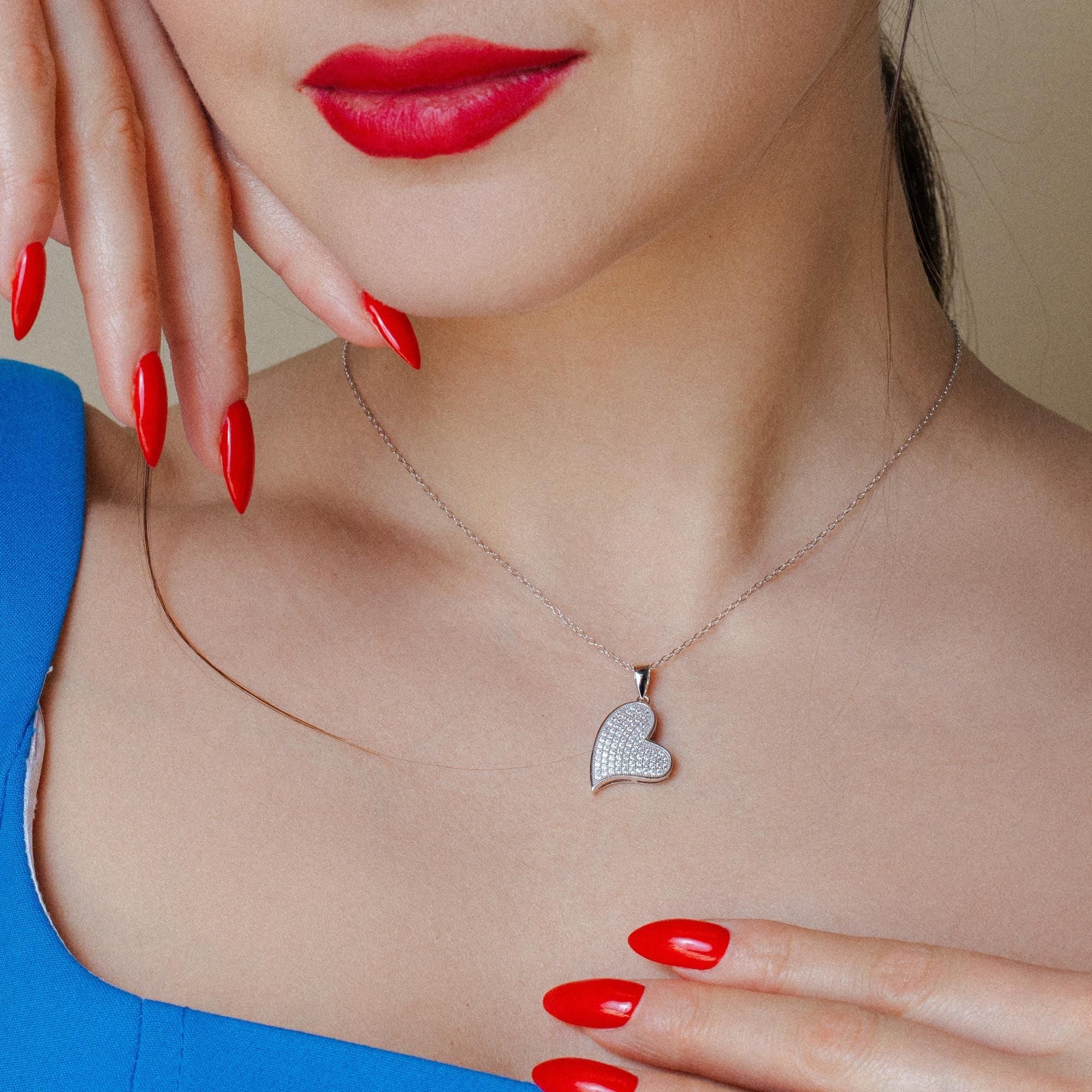 Collar Corazón con Circonita en Plata 925 – Romance sofisticado