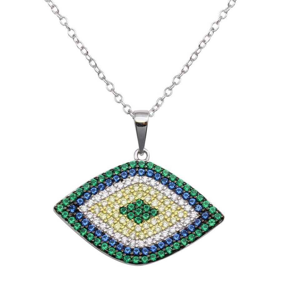 Collar Ojo Turco Multicolor en Plata 925 – Protección vibrante