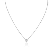 Collar Corazón Solitario con Circonita en Plata 925 – Amor con brillo