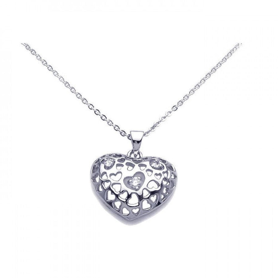 Collar Corazón con Circonita en Plata 925 – Símbolo de afecto