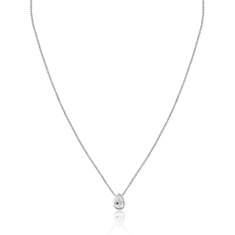 Collar Gota Biselada con Circonita en Plata 925 – Brillo elegante