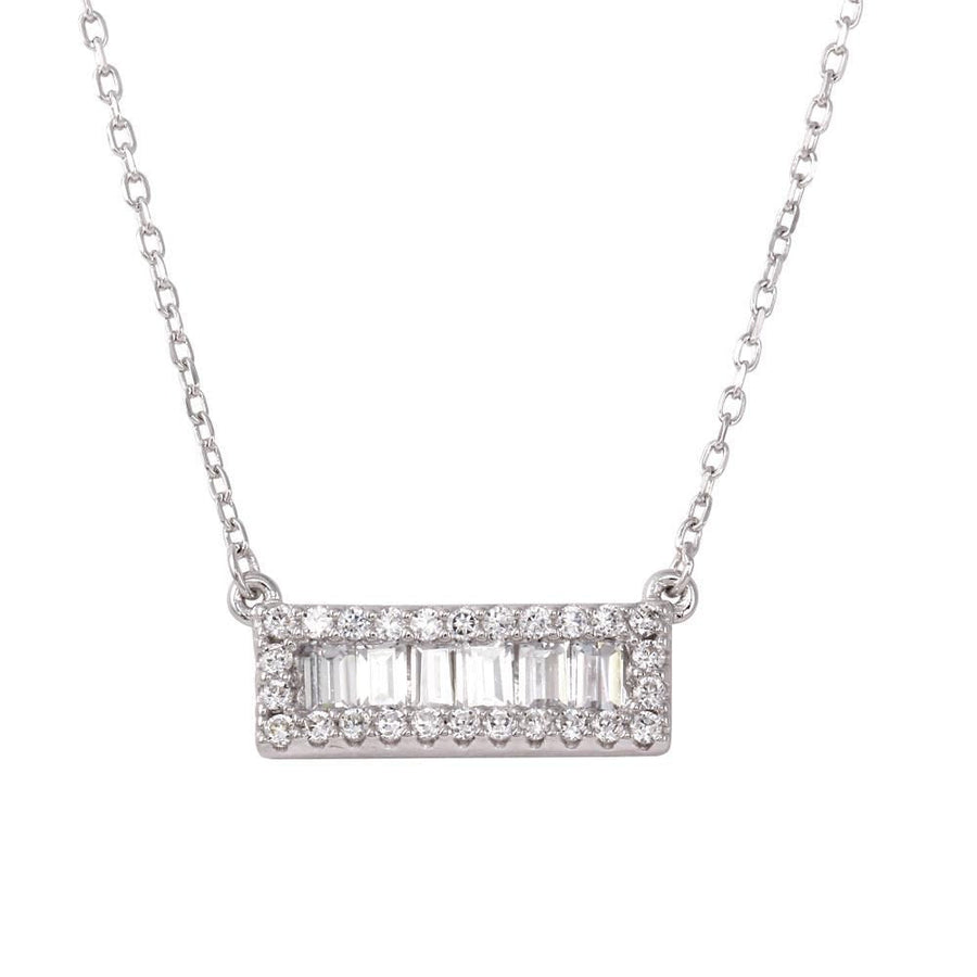 Collar Barra con Zirconias en Plata 925 – Minimalismo con brillo
