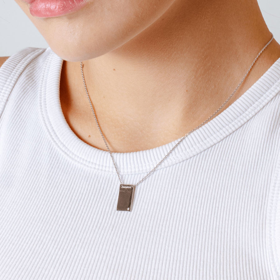 Collar Rectangular Grabable en Plata 925 – Un lienzo personal