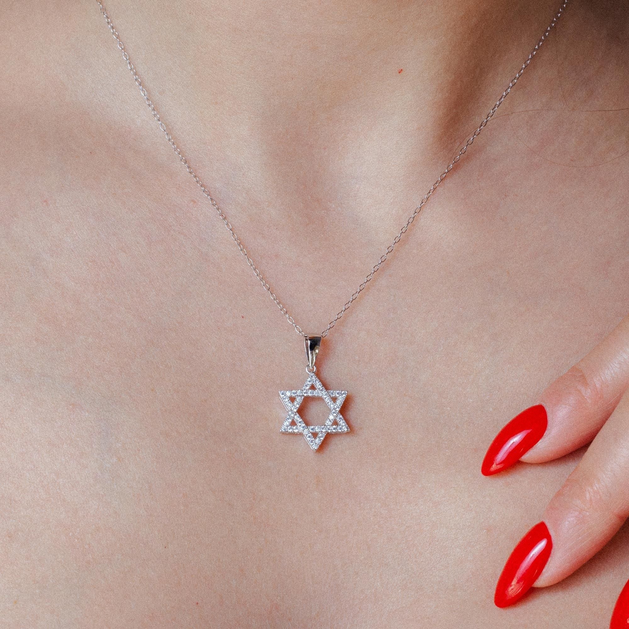 Collar Estrella de David con Circonitas en Plata 925 – Herencia elegante