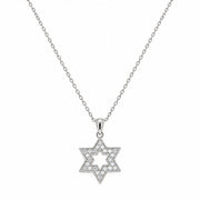 Collar Estrella de David Abierta en Plata 925 – Brillo de zirconia