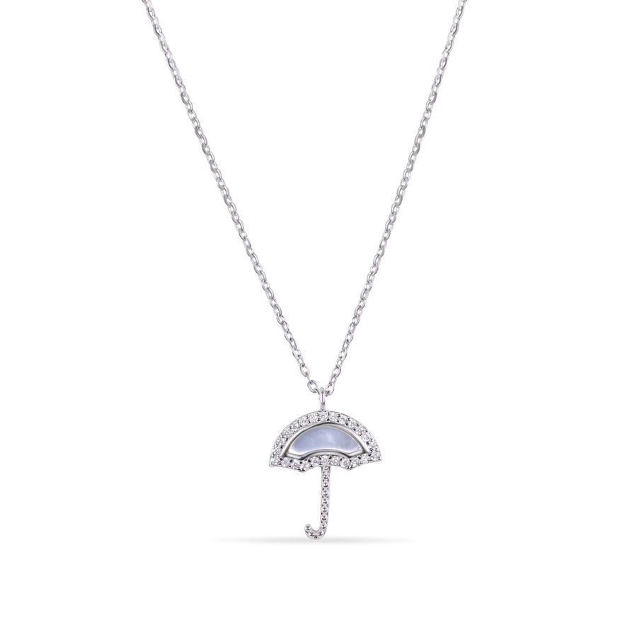 Collar Paraguas con Nácar Sintético en Plata 925 – Diseño elegante