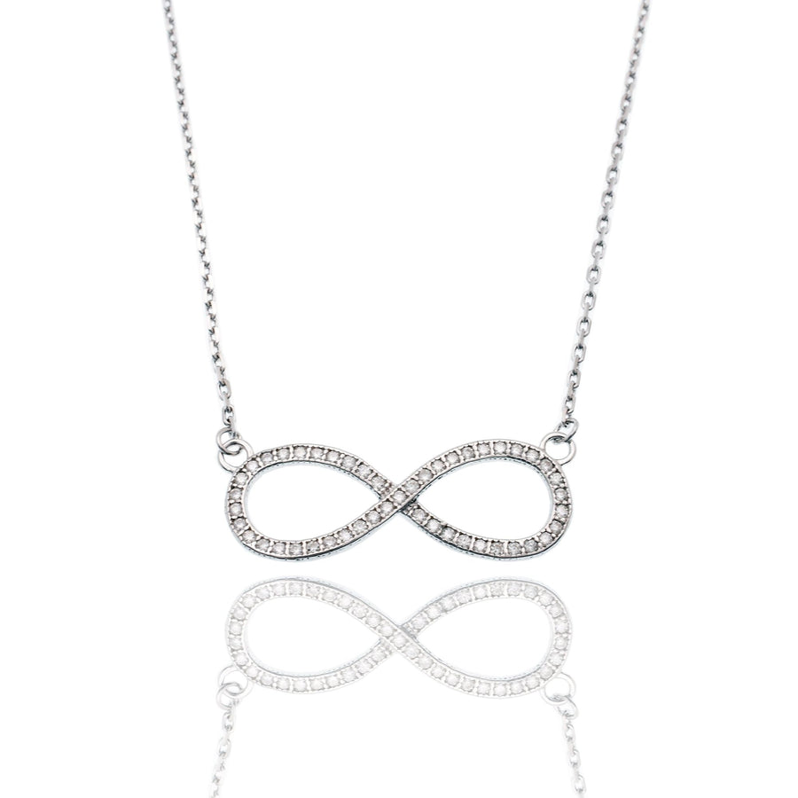 Collar Infinito con Moissanita en Plata 925 – Elegancia y alegría