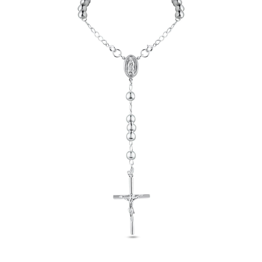 Collar Rosario 3 mm en Plata 925 – Alto pulido y tradición