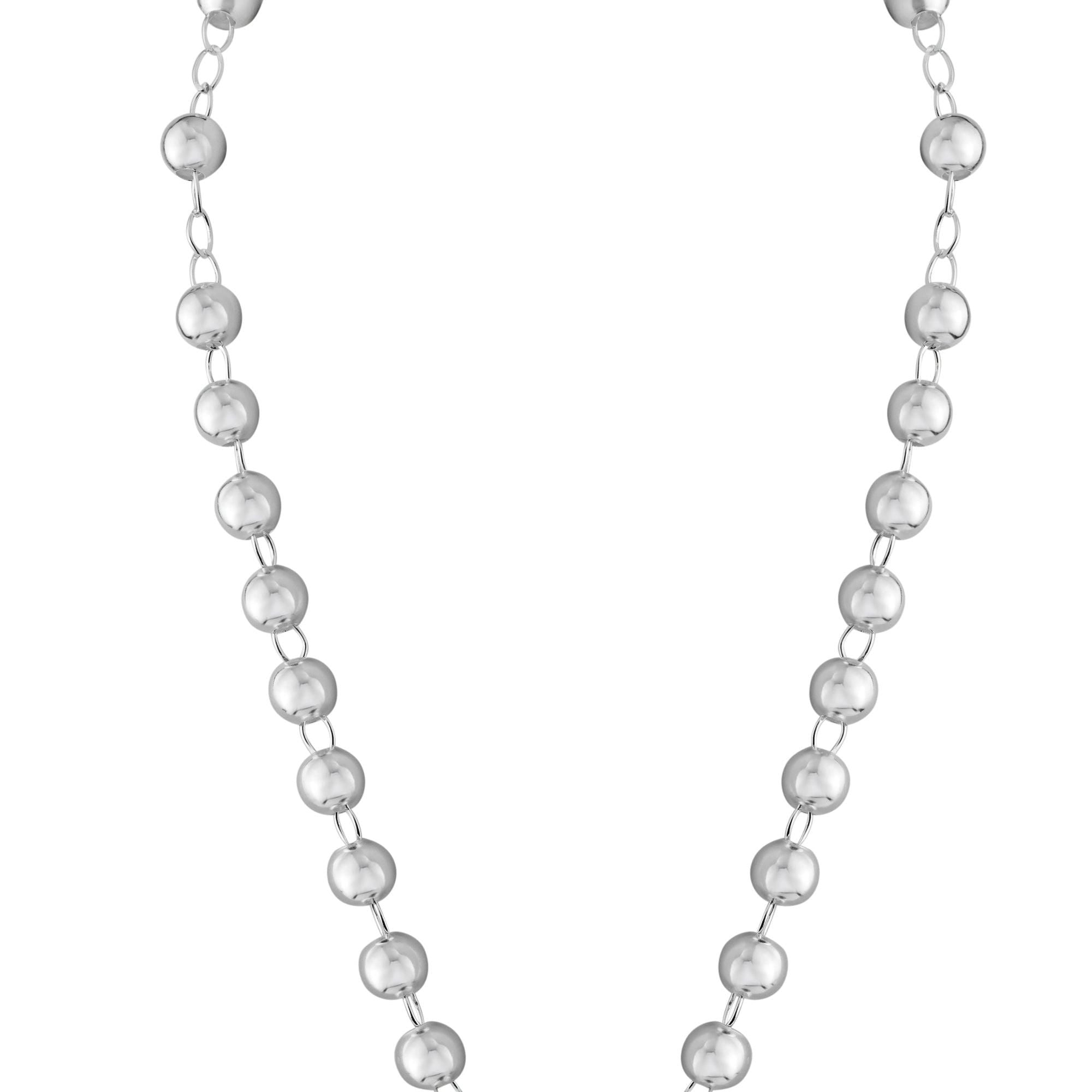 Collar Rosario 3 mm en Plata 925 – Alto pulido y tradición