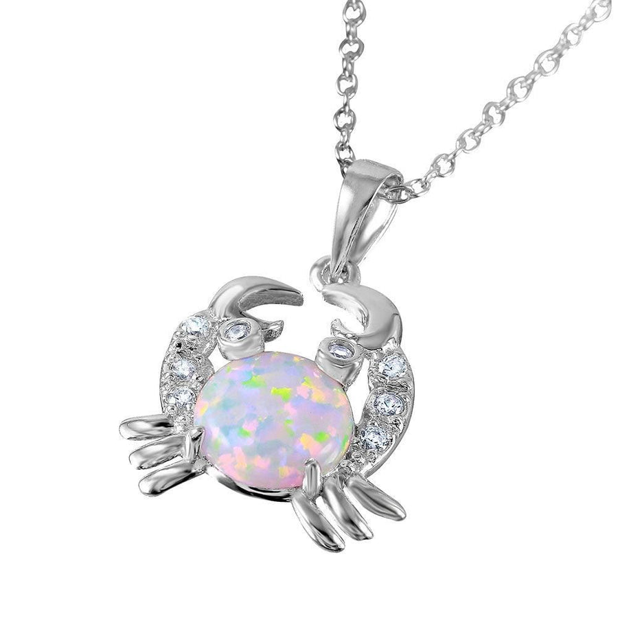 Collar Cangrejo con Ópalo en Plata 925 – Punto focal luminoso