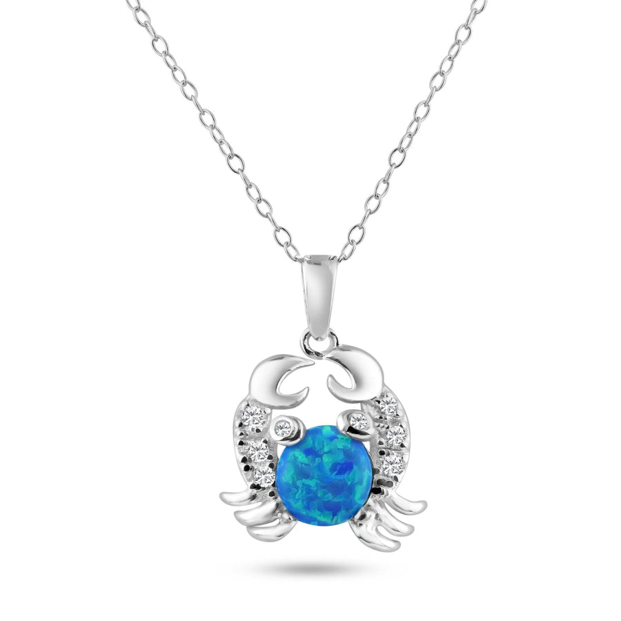 Collar Cangrejo con Ópalo en Plata 925 – Punto focal luminoso