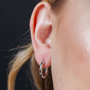 Arracadas Ovaladas Pulidas – Plata 925 con rodio