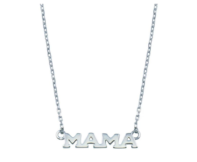 Collar "MAMÁ" - Plata .925 con acabado en rodio