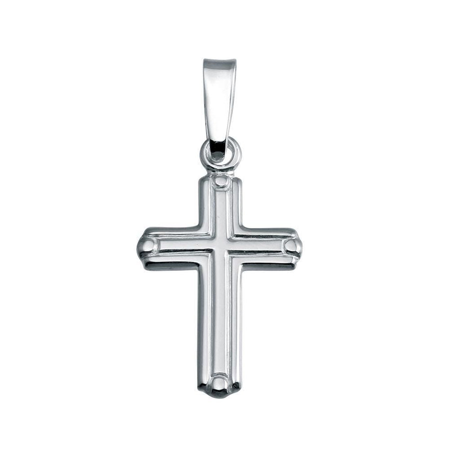 Dije Cruz con Relieve en Plata 925 – Elegancia discreta