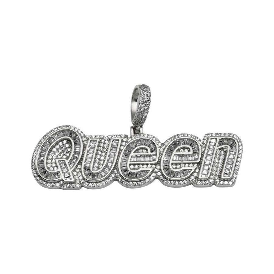 Dije Queen Hip Hop con Circonitas en Plata 925 – Brillo majestuoso