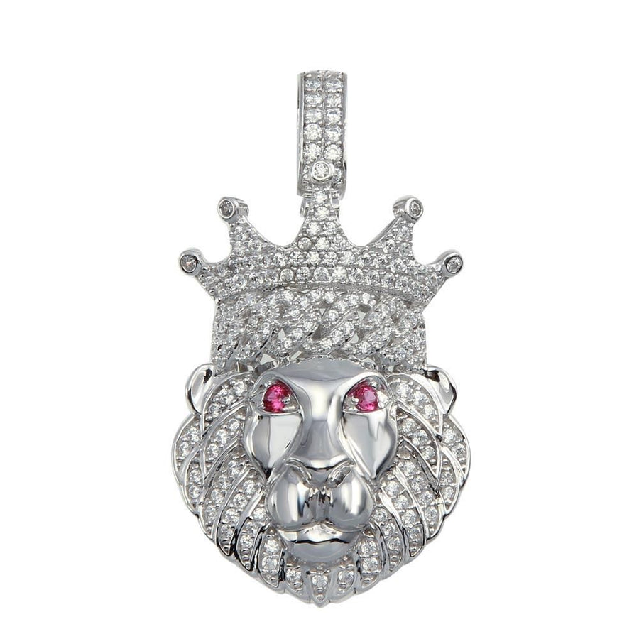 Dije León Coronado con Circonitas en Plata 925 – Poder majestuoso