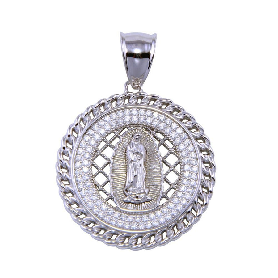 Dije Disco Virgen de Guadalupe en Plata 925 – Devoción con brillo
