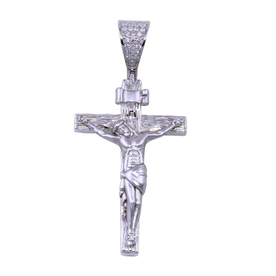 Dije Crucifijo Pequeño con Zirconias en Plata 925 – Fe y elegancia