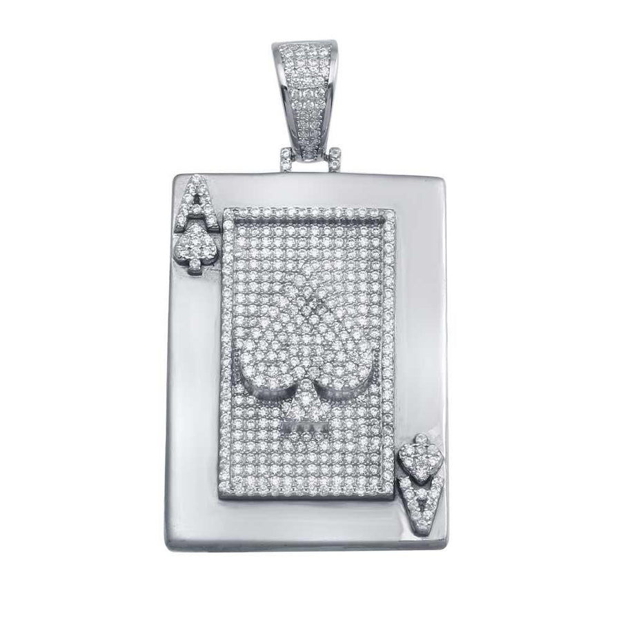 Dije As de Espadas con Zirconia en Plata 925 – Estilo audaz