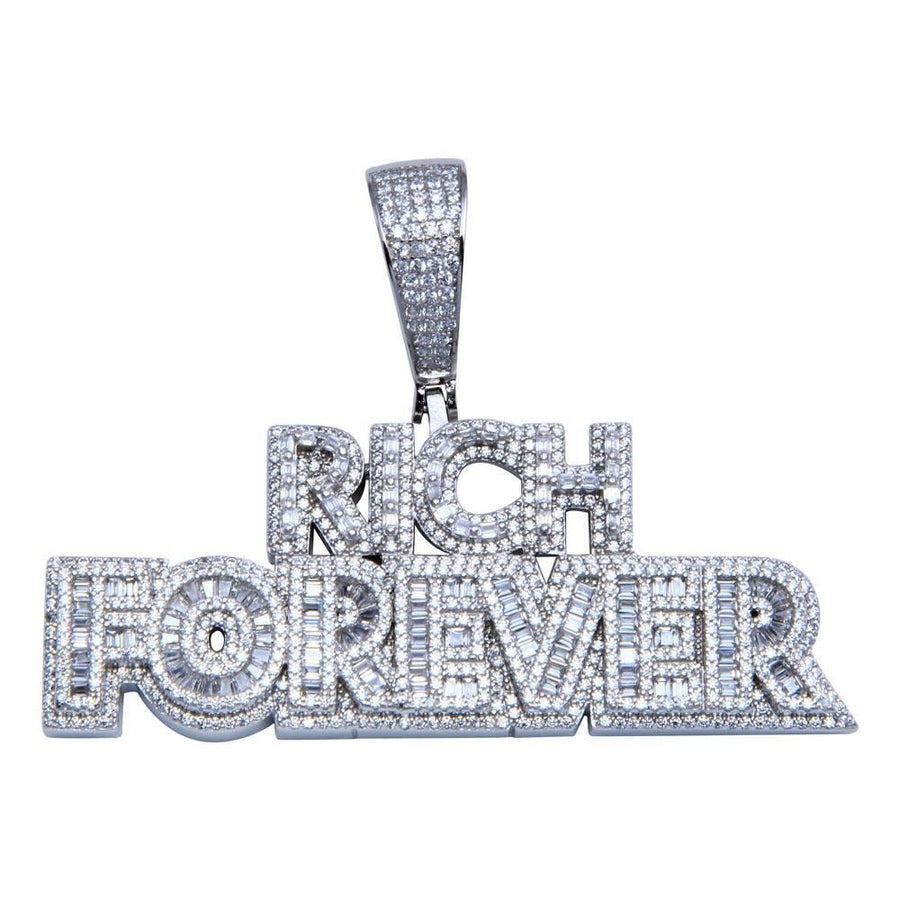 Dije Rich Forever Hip Hop en Plata 925 – Lujo urbano