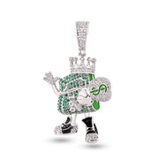 Dije Bolsa de Dinero Cash King en Plata 925 – Lujo con actitud