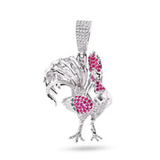 Dije Gallo con Circonitas en Plata 925 – Color y tradición