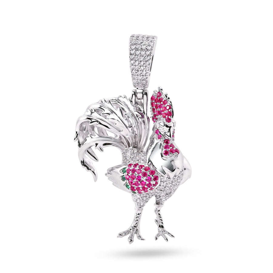 Dije Gallo con Circonitas en Plata 925 – Color y tradición
