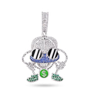 Dije Gafas Hip Hop con Circonitas en Plata 925 – Estilo con brillo