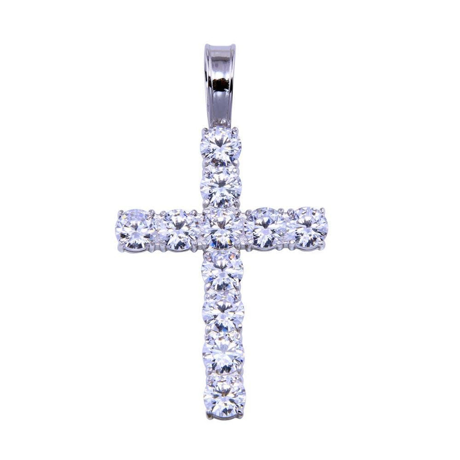 Dije Cruz Pequeña con Zirconias en Plata 925 – Estilo tenis