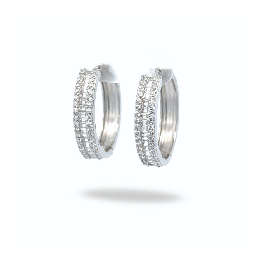 Arracadas Elegancia Diaria – Plata 925 con Baño de Rodio