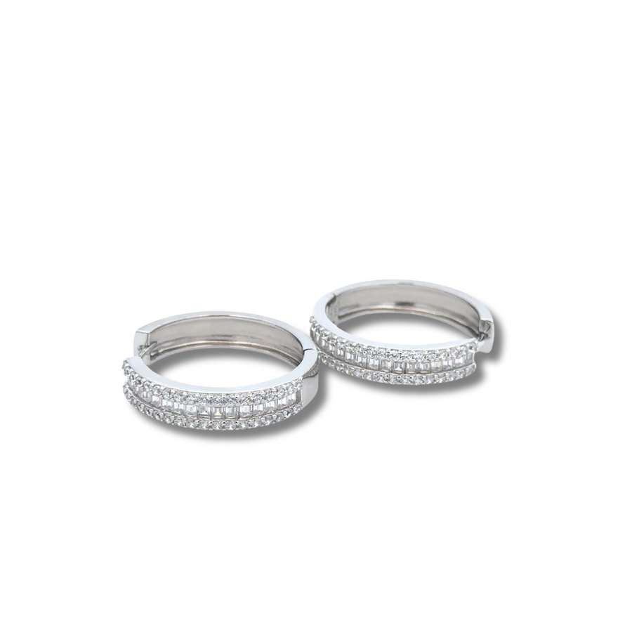 Arracadas Elegancia Diaria – Plata 925 con Baño de Rodio