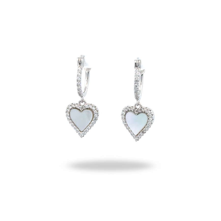 Arracadas Corazón Nácar – Amor en su forma más pura