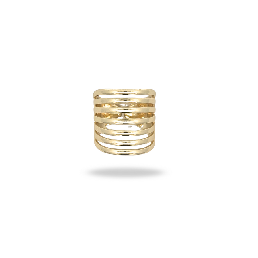 Anillo "Bold Lines" – Chapa de Oro