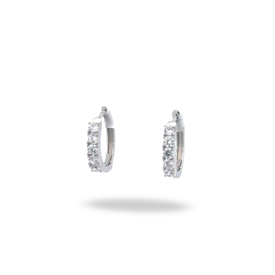 Arracadas de Plata con Zirconias Corte Brillante