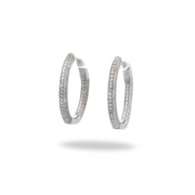 Arracadas de plata con triple línea de zirconias