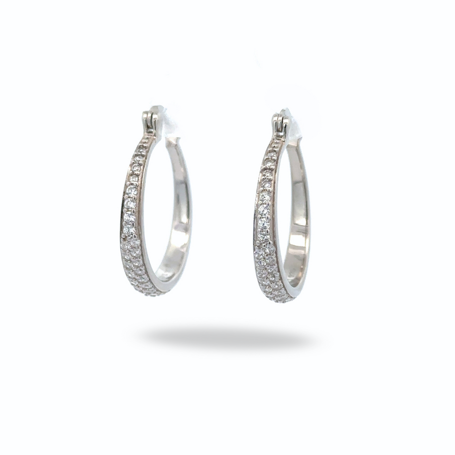 Arracadas de Plata 925 con Rodio y Zirconias