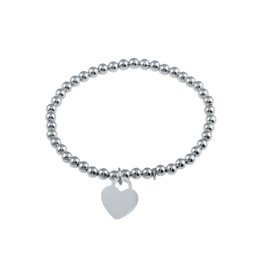 Pulsera Corazón Plata 925 con Rodio