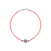 Pulsera Amuleto  Evil Eye – Hilo rojo con dije en Plata 925 y rodio