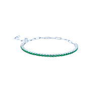 Pulsera Verde Dual – Plata 925 con rodio