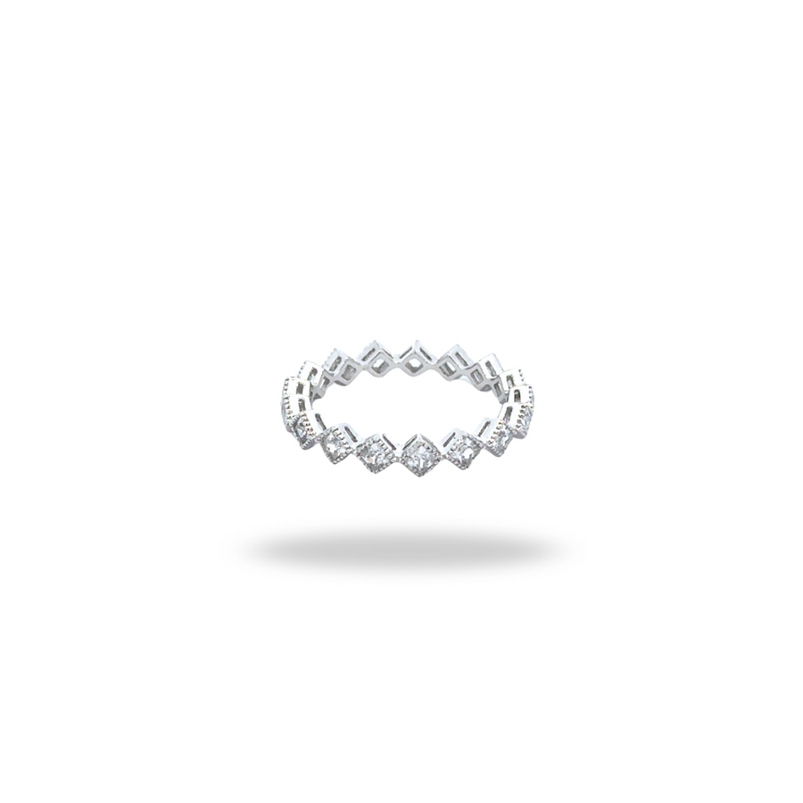 Anillo Eternity Zigzag en Plata 925 – Brilla en cada ángulo
