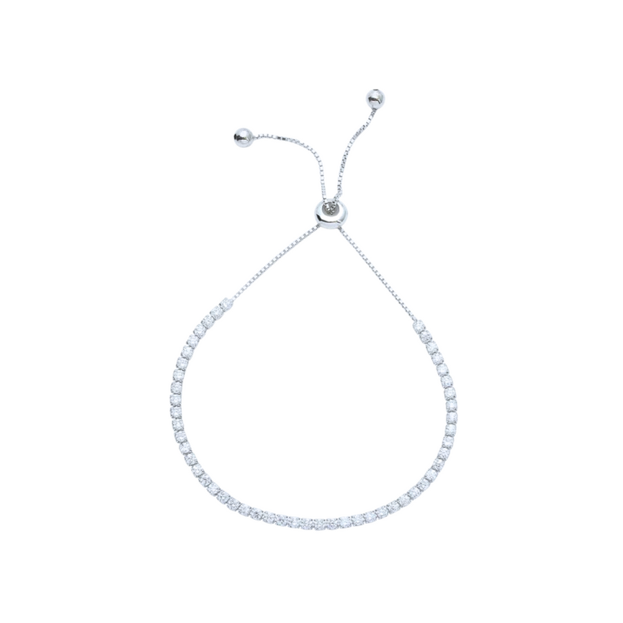 Pulsera tenis con elevador en plata 925